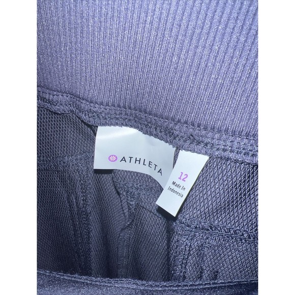 Athleta Pants Womens 12 Blue Midtown Athleisure Straight Leg Pockets Drawstring - Picture 4 of 12